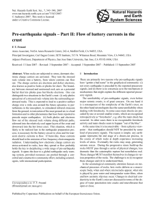 Pre-earthquake signals – Part II: Flow of battery currents in the crust