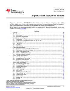 bq76925EVM User Guide