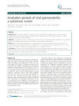 Incubation periods of viral gastroenteritis: a