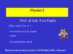 Physics - INSTYTUT FIZYKI PWr