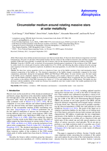 Circumstellar medium around rotating massive stars at solar metallicity