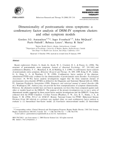 Dimensionality of posttraumatic stress symptoms: a confirmatory