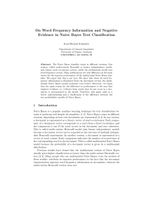 On Word Frequency Information and Negative Evidence in Naive