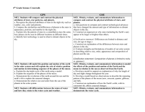 GPS-GSE Science Crosswalk 4th Grade