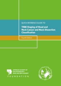 TNM Staging of Head and Neck Cancer and Neck Dissection