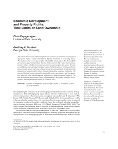 Economic Development and Property Rights
