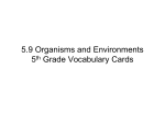 5.9 Organisms and Environments 5th Grade Vocabulary Cards