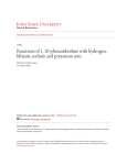 Reactions of 1, 10-phenanthroline with hydrogen, lithium, sodium