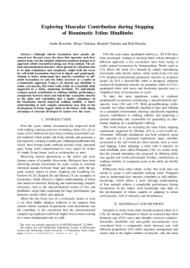 Exploring Muscular Contribution during Stepping of Biomimetic