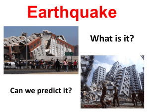 of an earthquake are