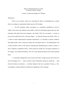 Effect of Nonbinding Price Controls In Double Auction Trading