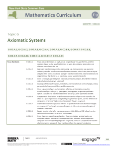 Geometry Module 1, Topic G, Overview