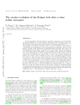 The secular evolution of the Kuiper belt after a close stellar encounter