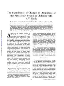 The Significance of Changes in Amplitude of the First Heart Sound