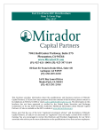 Form ADV - Mirador Capital Partners