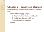 Chapter 2 – Supply and Demand