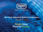 Barclays Industrial Select Conference