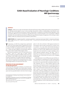 GABA-Based Evaluation of Neurologic Conditions: MR Spectroscopy