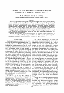 uptake of new and regenerated forms of nitrogen in primary