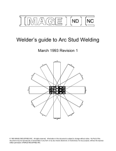 Welder`s guide to Arc Stud Welding