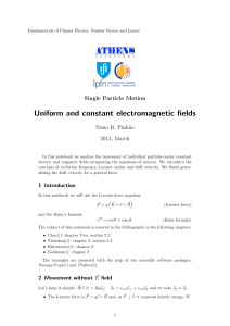 Uniform and constant electromagnetic fields