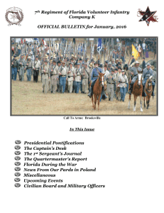 January 2016 - 7th Florida Infantry Company K