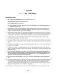 Chapter 17 ELECTRIC POTENTIAL