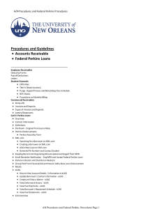 Accounts Receivable - University of New Orleans