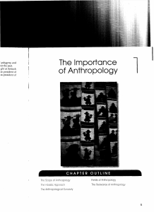 The Importance of Anthropology