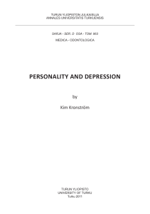 personality and depression p