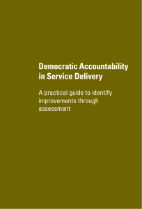 Democratic Accountability in Service Delivery