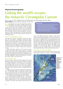 Linking the world`s oceans: the Antarctic Circumpolar Current