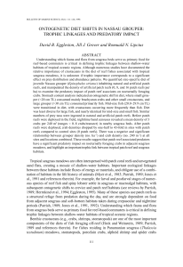 Ontogenetic diet shifts in Nassau grouper