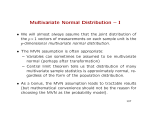 Multivariate Normal Distribution – I