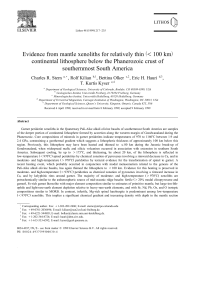 ž / Evidence from mantle xenoliths for relatively thin -100