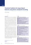 Treatment options for peg-shaped laterals using direct composite