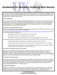 Guidelines for Research Involving Viral Vectors