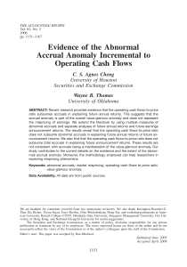Evidence of the Abnormal Accrual Anomaly Incremental to