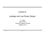 Lecture 6 Leakage and Low-Power Design - Courses