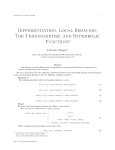 Differentiation, Local Behavior: The Trigonometric