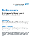 Bunion surgery V3 - The Dudley Group NHS Foundation Trust