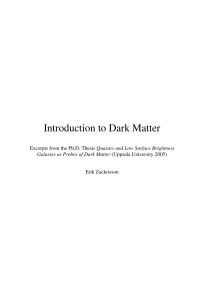Introduction to Dark Matter