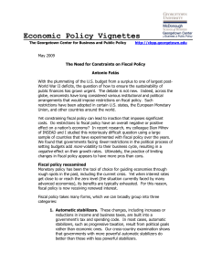 Economic Policy Vignettes - Georgetown Center for Business and