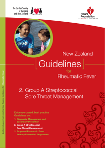 Group A Streptococcal Sore Throat Management