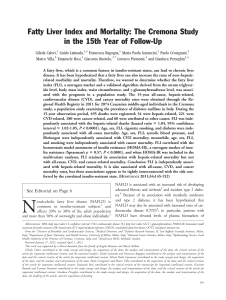 Fatty liver index and mortality: The cremona study in the 15th year of