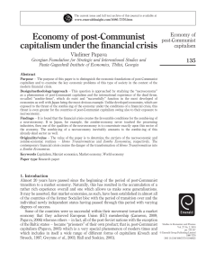 Economy of post-Communist capitalism under