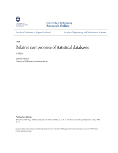 Relative compromise of statistical databases - Research Online