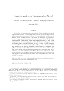 Unemployment in an Interdependent World