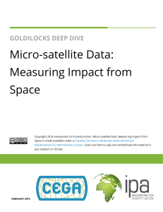 Micro-satellite Data: Measuring Impact from Space
