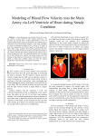 Modeling of Blood Flow Velocity into the Main Artery via Left